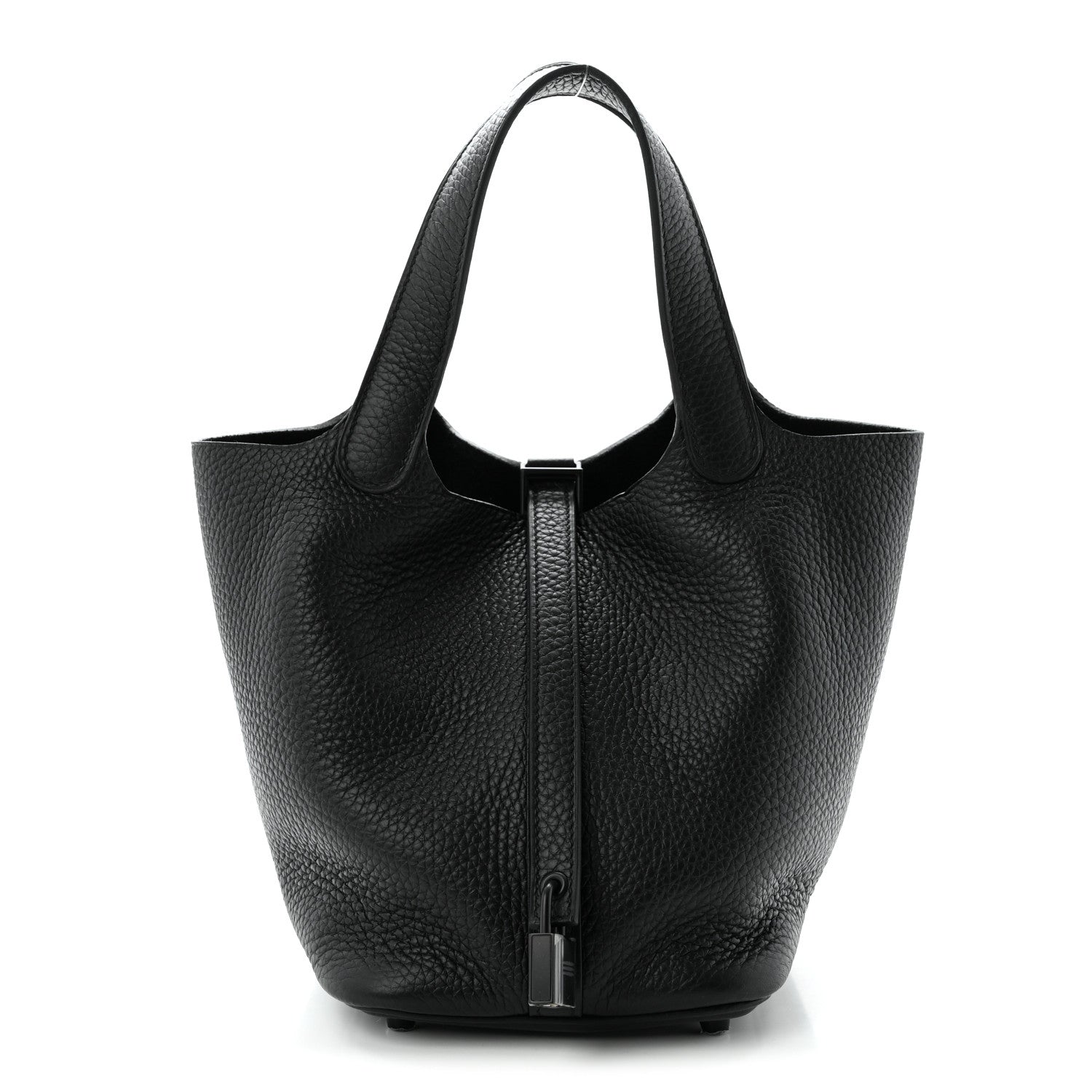 Hermes Taurillon Clemence Monochrome Picotin Lock 18 PM Black 1 of 10
