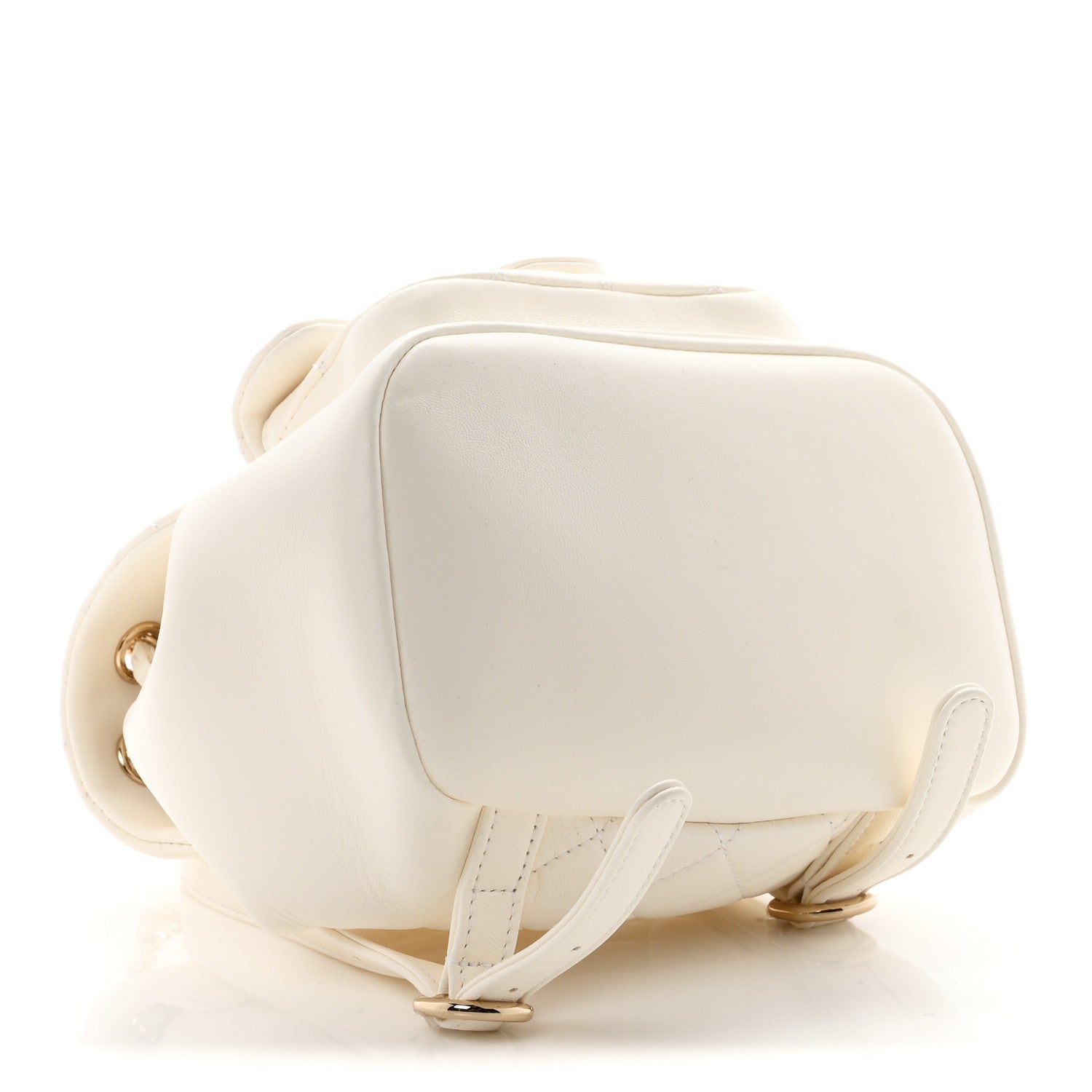 Chanel Lambskin Quilted Small Duma Drawstring Backpack White 4 of 10