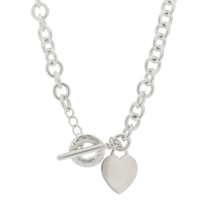 Tiffany Sterling Silver Heart Tag Toggle Necklace 1 of 4