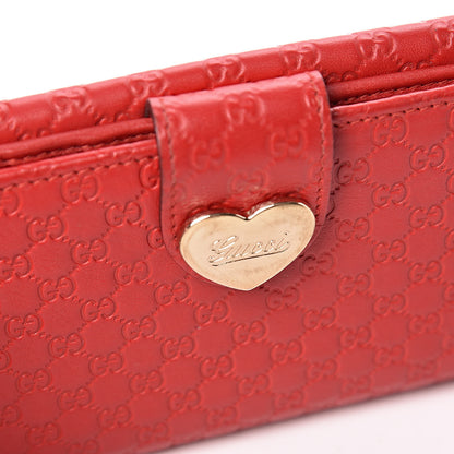 Gucci Microguccissima Heart Continental Wallet Red 8 of 8