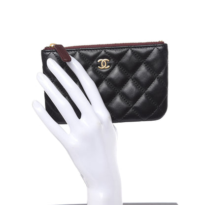 Chanel Lambskin Quilted Small Cosmetic Case Black 2 of 9
