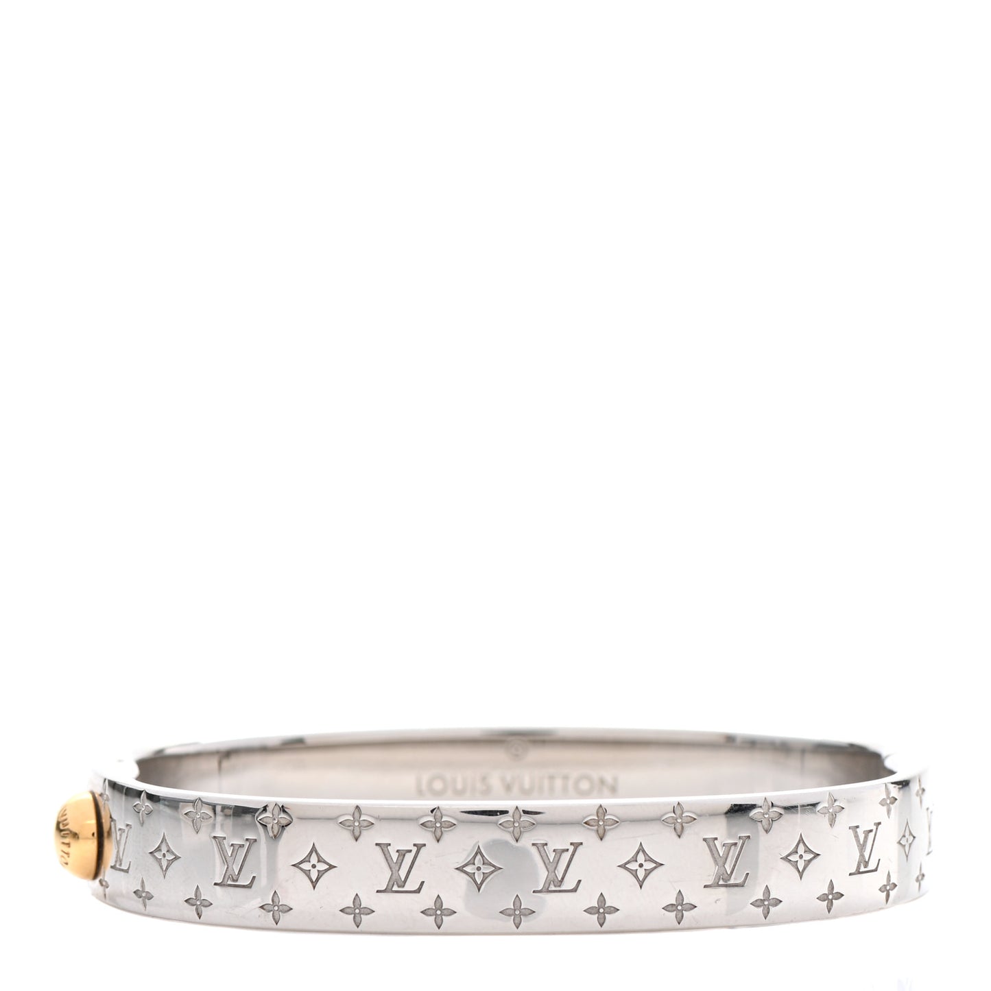 Brass Palladium Plated Nanogram Cuff S Silver