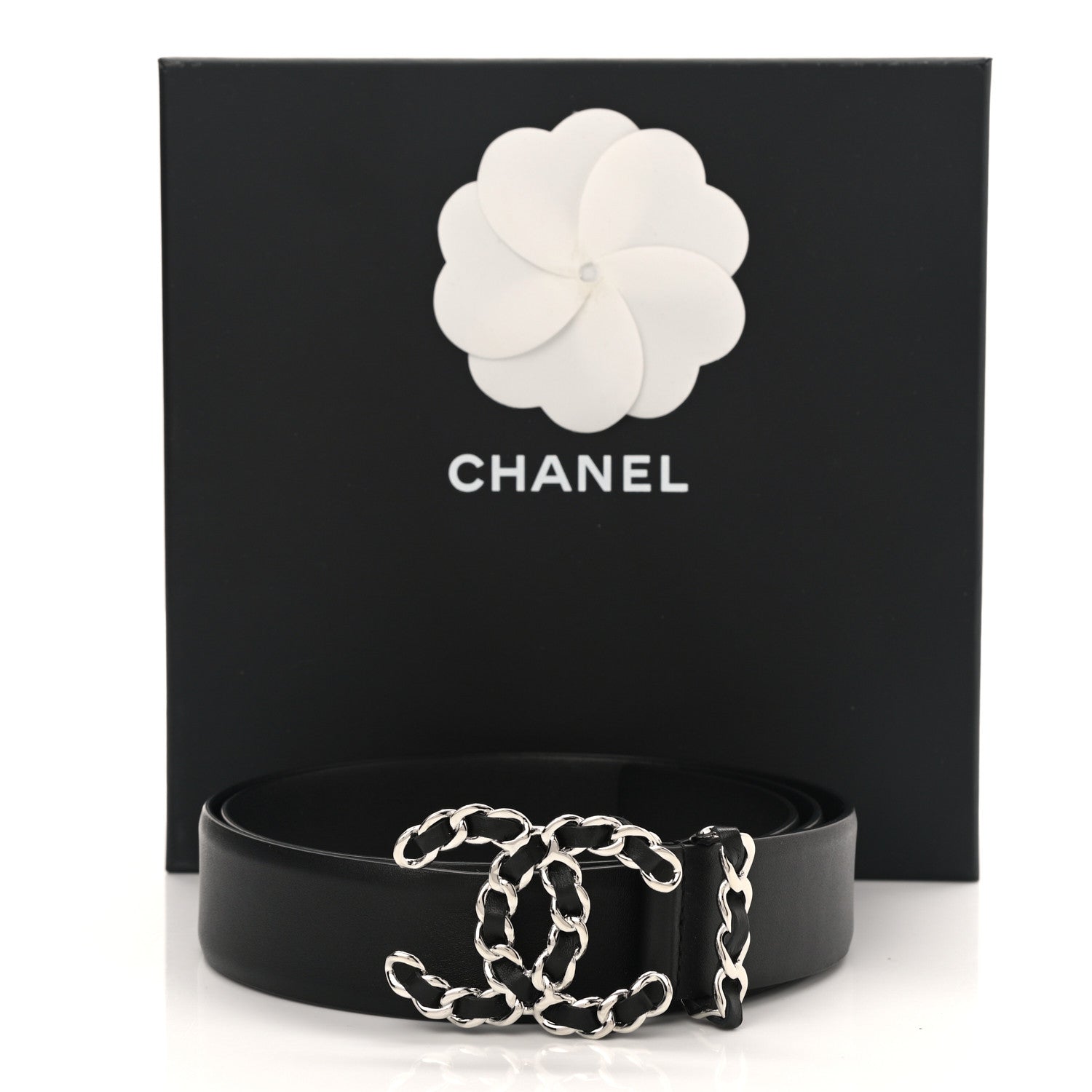 Chanel Calfskin CC Chain Belt 85 34 Black 6 of 6