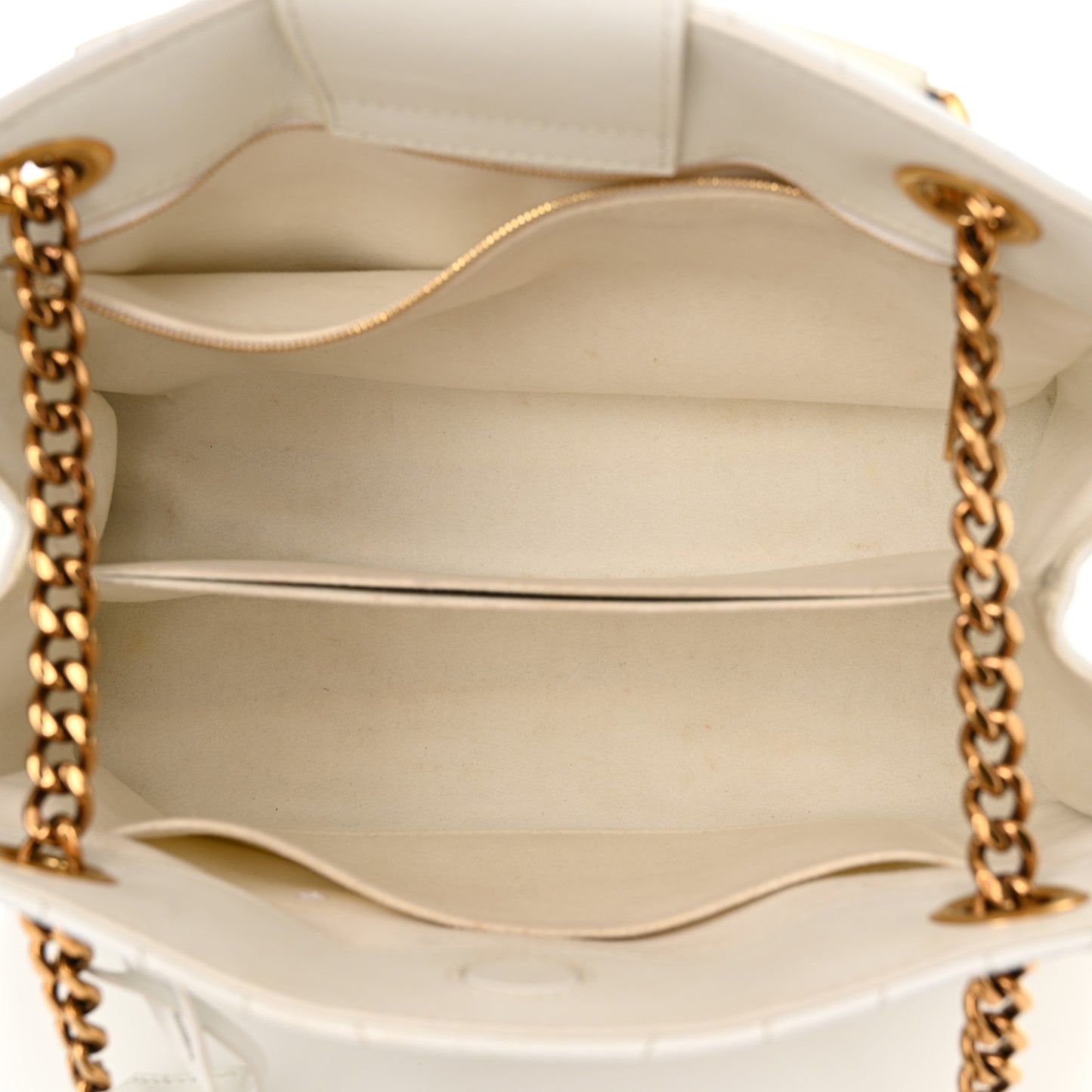 LOUIS VUITTON Calfskin New Wave Chain Tote Snow