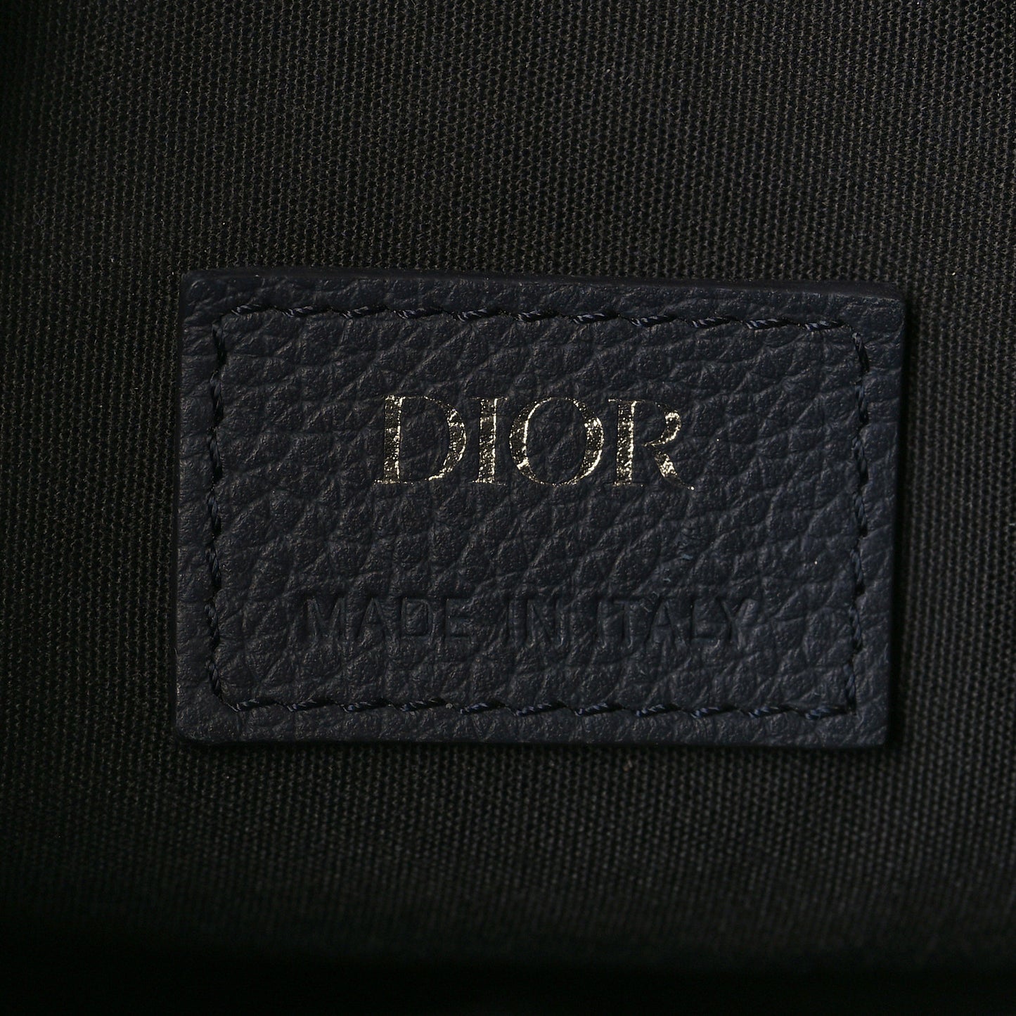 Grained Calfskin Mens Saddle Bag Navy Blue