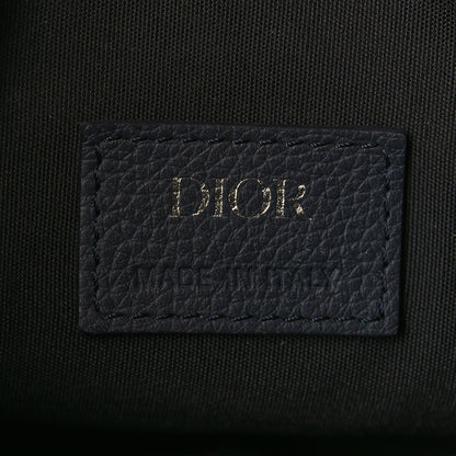 Christian Dior Grained Calfskin Mens Saddle Bag Navy Blue 6 of 12
