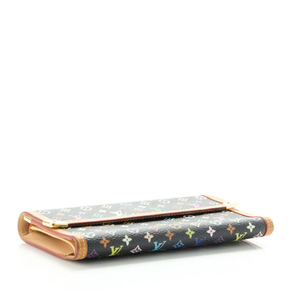 Louis Vuitton Monogram Multicolor Porte Tresor International Wallet Black 4 of 9