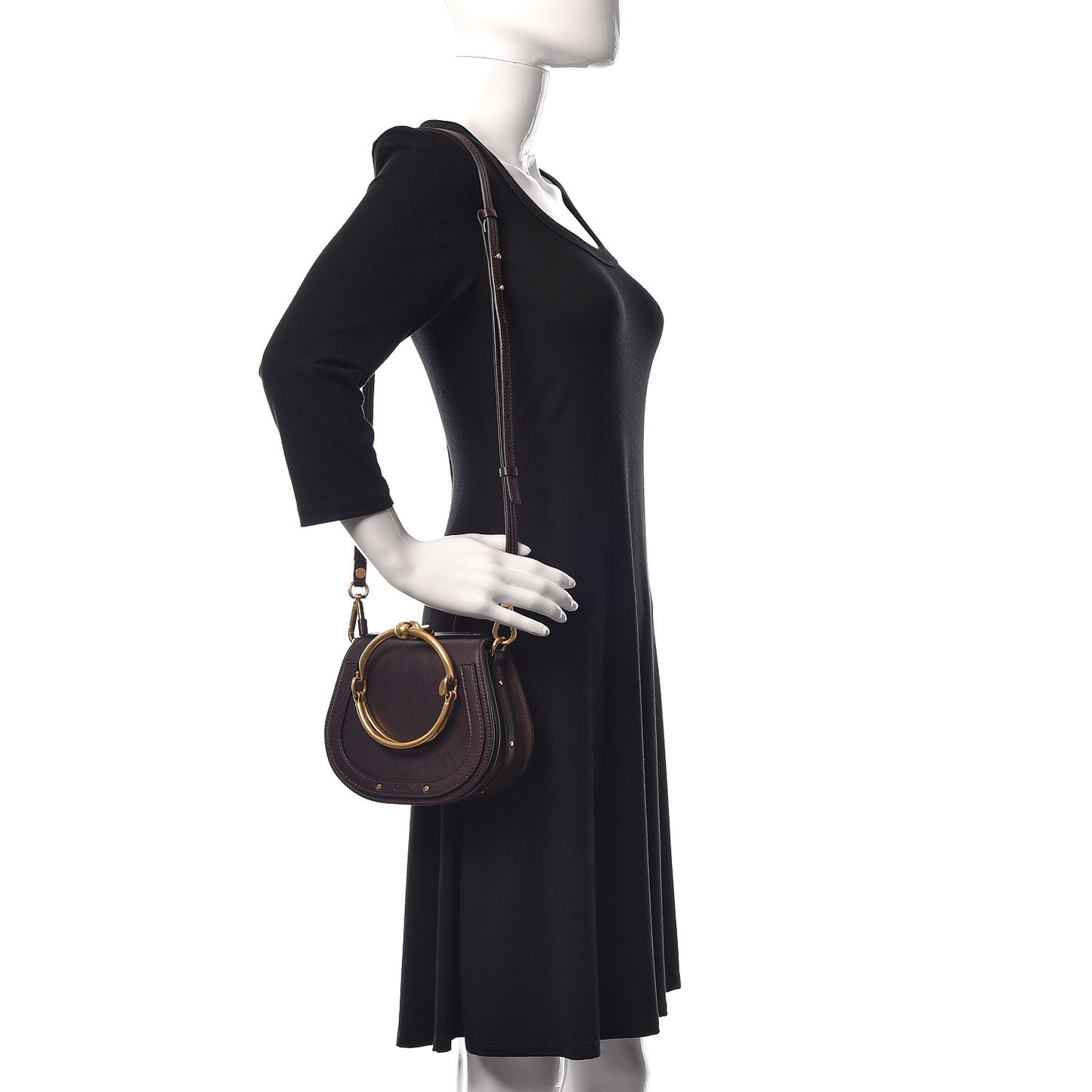 Calfskin Small Nile Bracelet Bag Intense Violine
