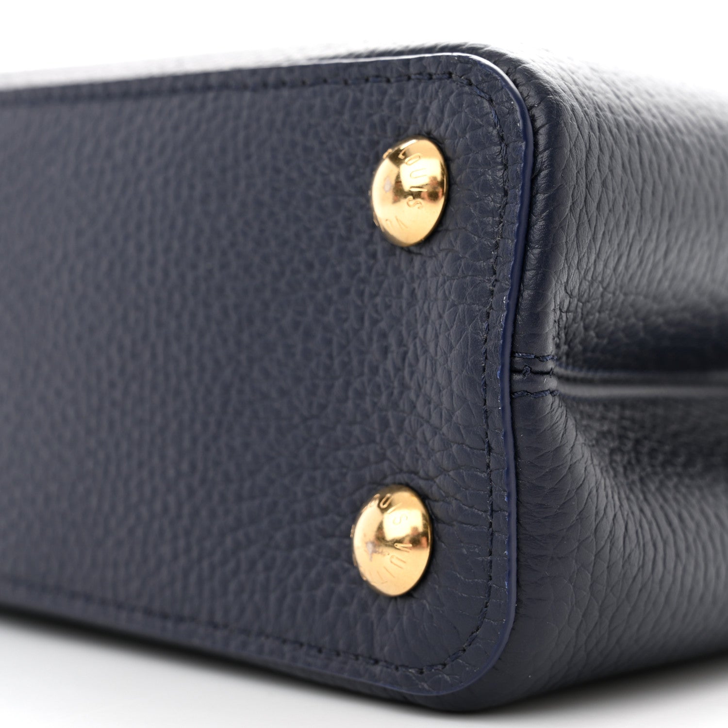 Louis Vuitton Ostrich Capucines BB Bleu de France Berry Red 8 of 9
