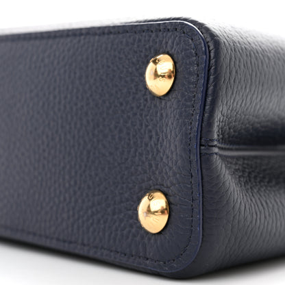 Louis Vuitton Ostrich Capucines BB Bleu de France Berry Red 8 of 9
