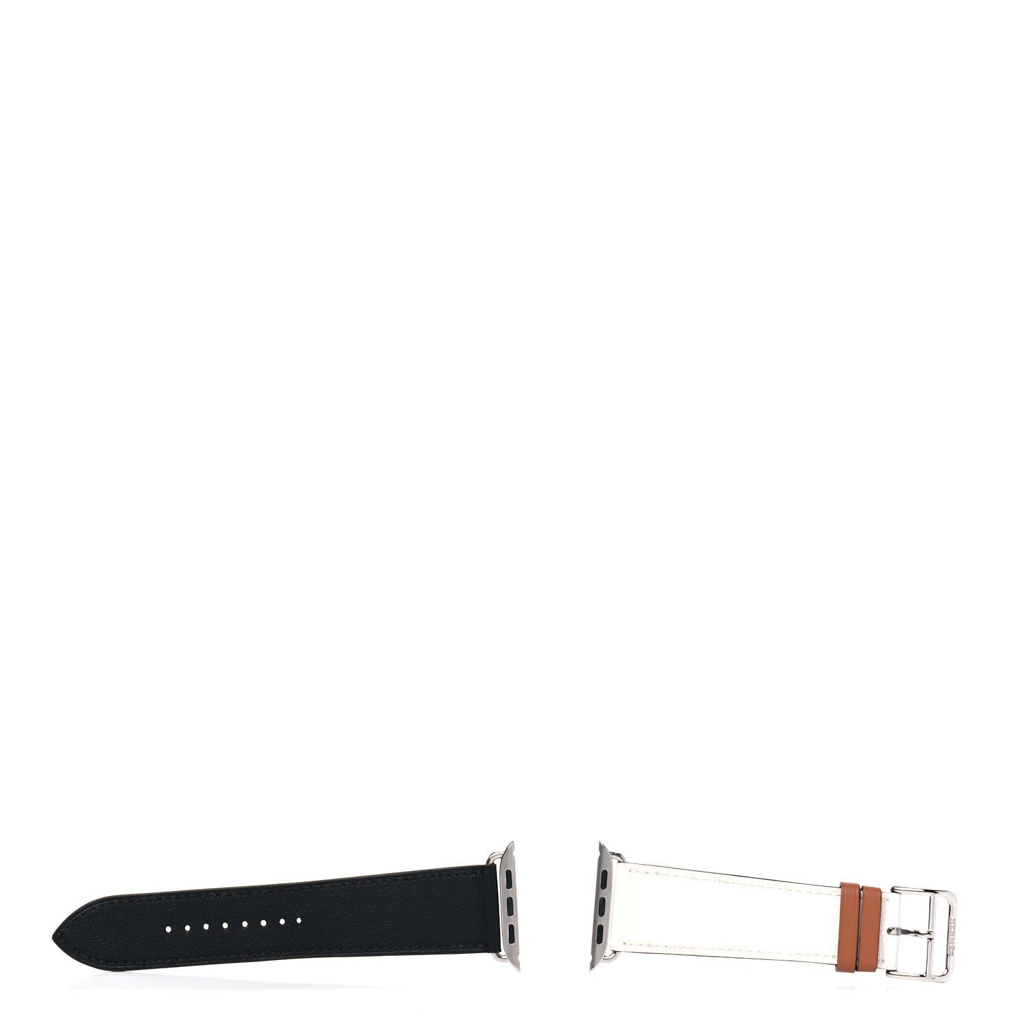 Hermes Swify 42mm Apple Watch Single Tour Band Fauve White Black 3 of 5