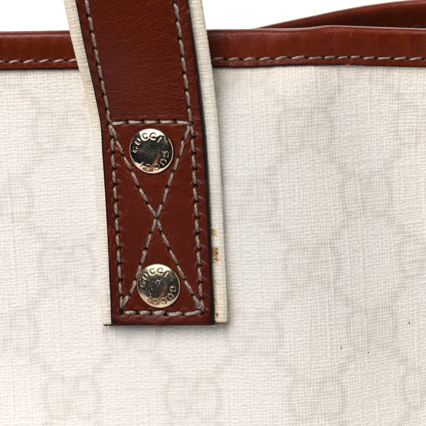 GG Plus Monogram Medium Signature Web Loop Tote White