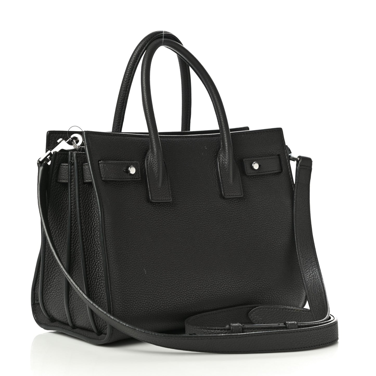 Grained Calfskin Baby Sac De Jour Souple Asphalt