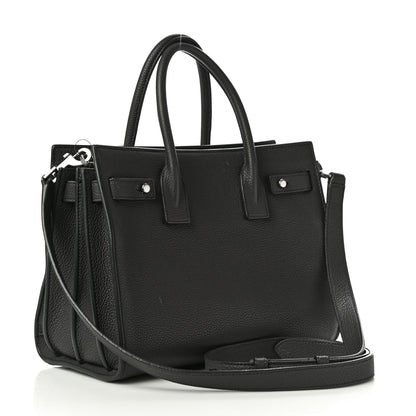 Saint Laurent Grained Calfskin Baby Sac De Jour Souple Asphalt 3 of 9