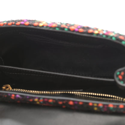 Saint Laurent Tweed Toy Loulou Shoulder Bag Black 5 of 8
