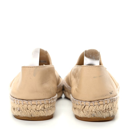 Chanel Lambskin CC Espadrilles 38 Beige Black 7 of 12