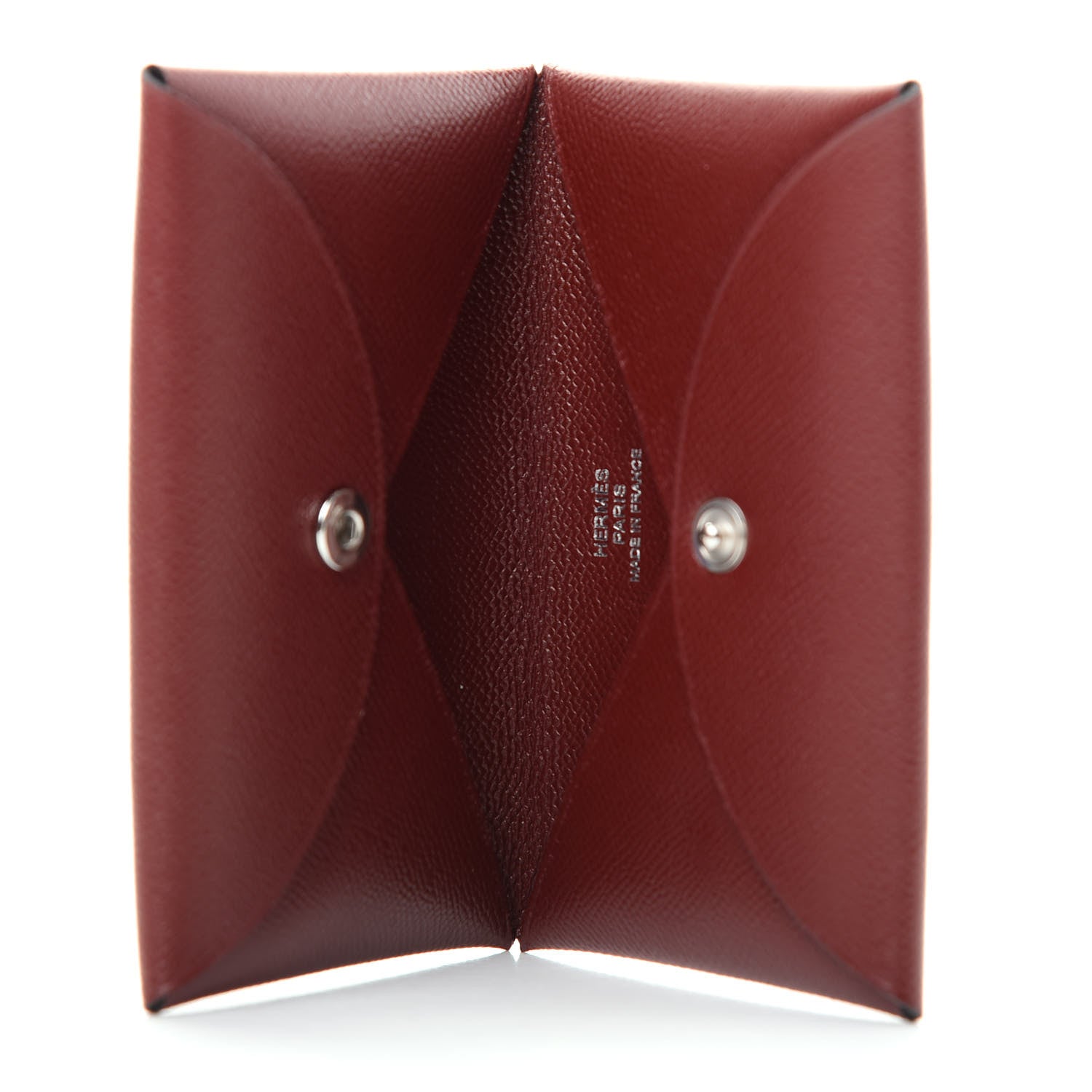 Hermes Epsom Calvi Card Case Rouge H 5 of 8
