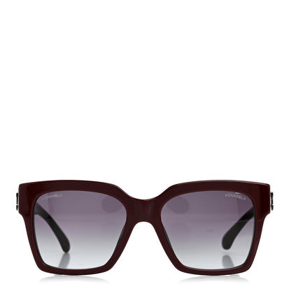 Chanel Acetate CC Butterfly Sunglasses 5557-A Burgundy 2 of 8