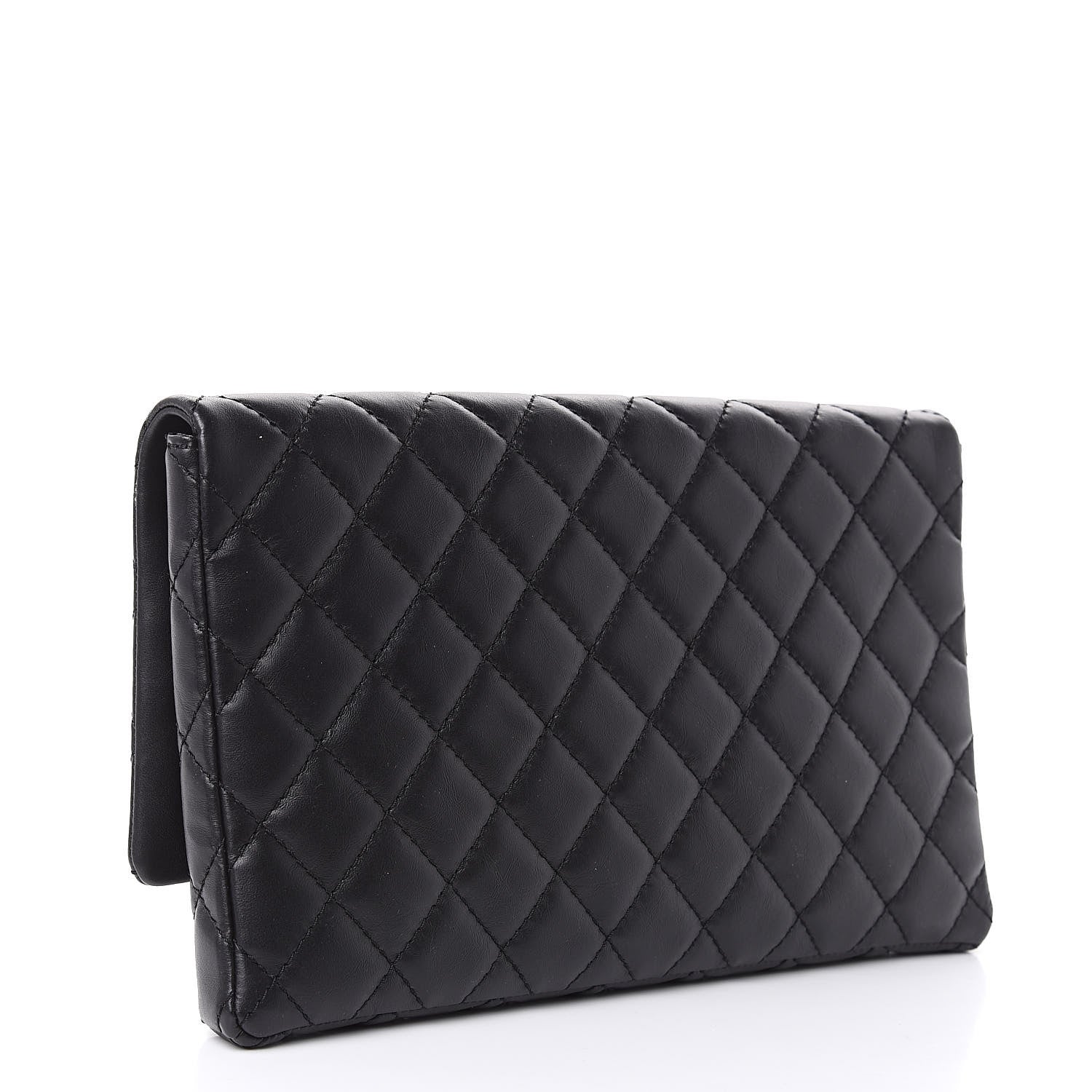 Chanel Aged Calfskin Quilted Reissue 2.55 Clutch Black 3 of 9