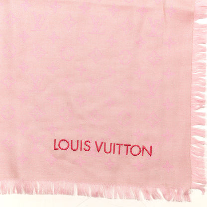 Louis Vuitton Silk Wool Monogram So LV Stole Blush 3 of 3