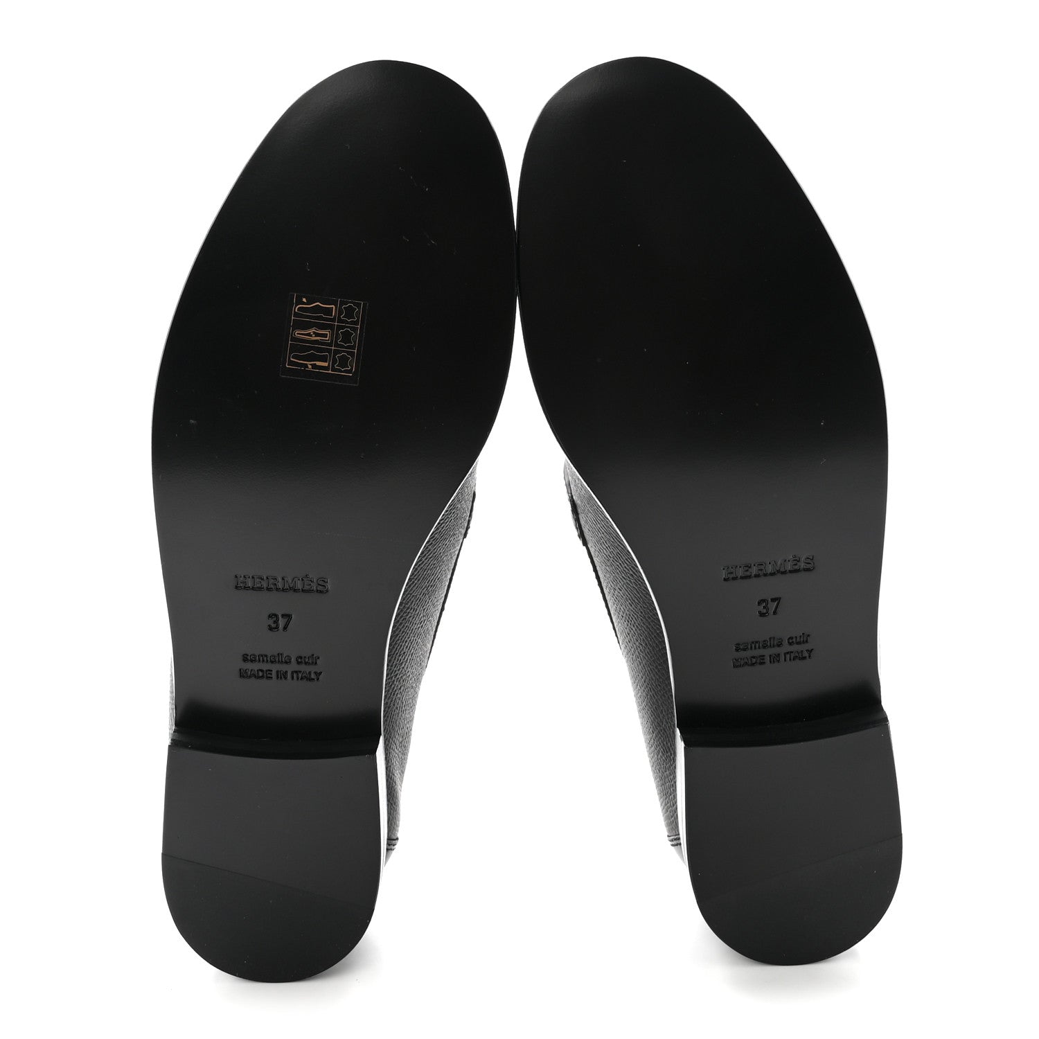 Hermes Epsom Womens Destin Loafer 37 Black 6 of 10