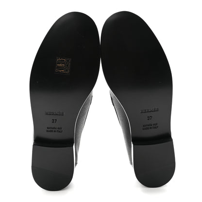 Hermes Epsom Womens Destin Loafer 37 Black 6 of 10