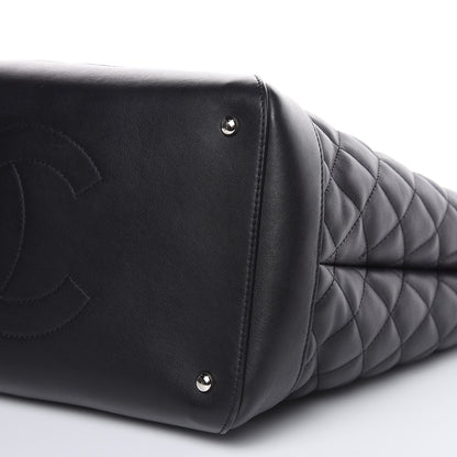 Chanel Calfskin Quilted Large Easy Shopping Tote Black 9 of 14