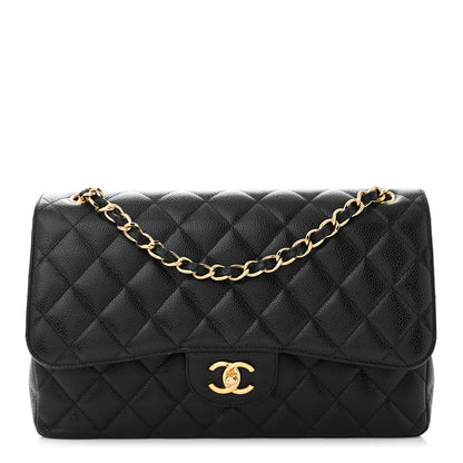 Chanel Caviar Quilted Jumbo Double Flap Black 1 of 11