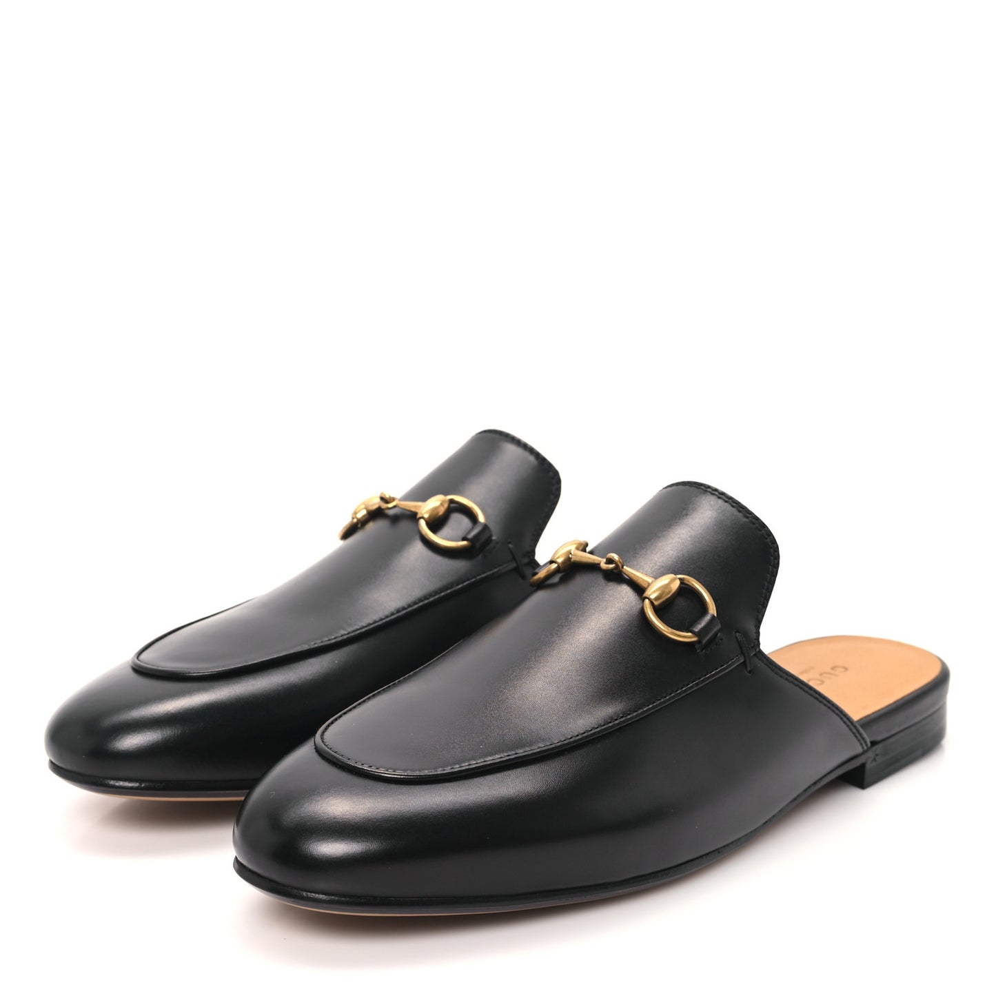 Calfskin Womens Princetown Slippers 37.5 Black