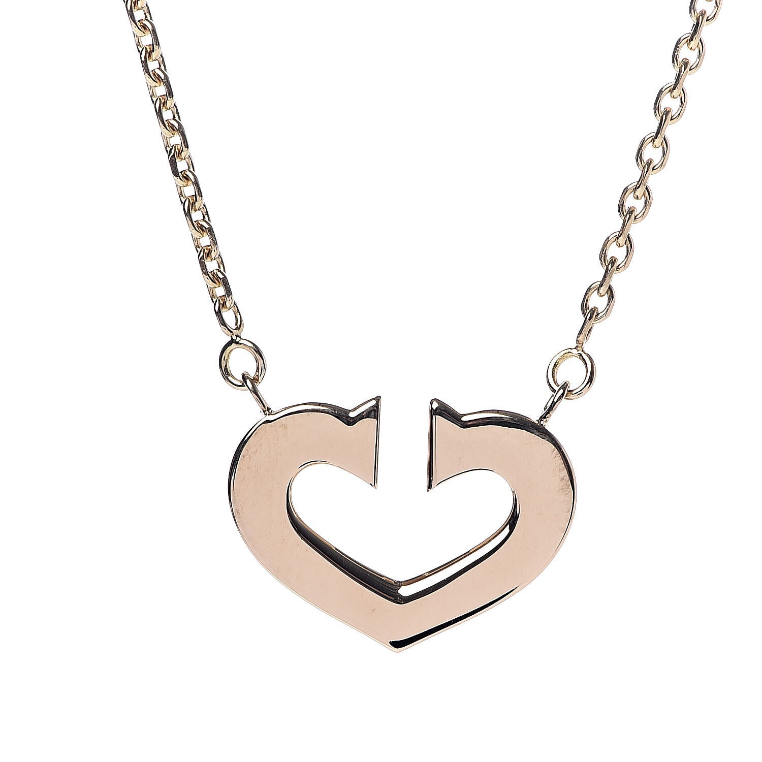 Tiffany CARTIER 18K Yellow Gold Medium Hearts and Symbols Necklace 4 of 7