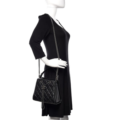 Chanel Caviar Quilted Small CC Bucket Bag Black 2 of 10