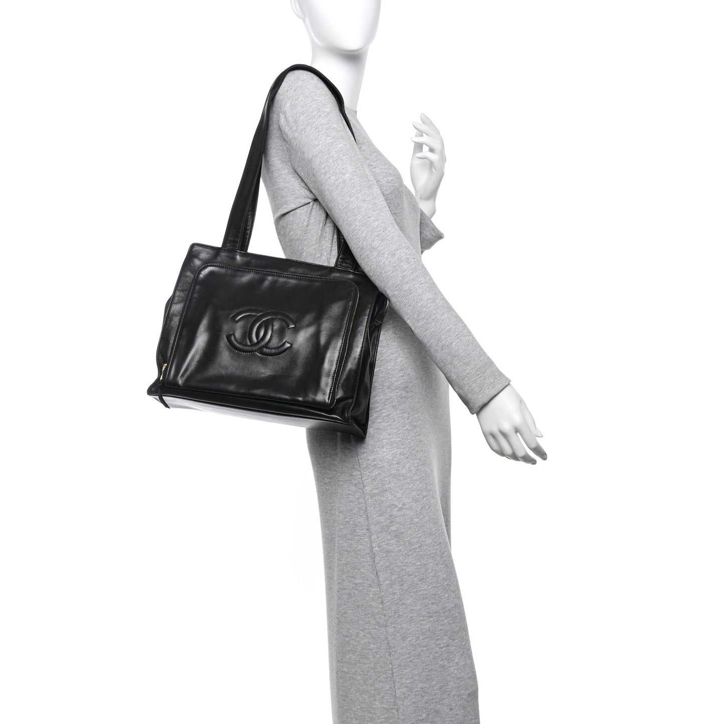 Lambskin CC Shoulder Bag Black