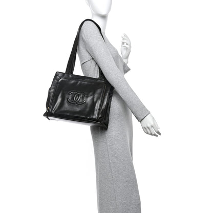 Chanel Lambskin CC Shoulder Bag Black 2 of 10