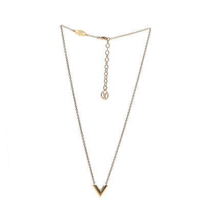 Louis Vuitton Essential V Necklace Gold 2 of 6