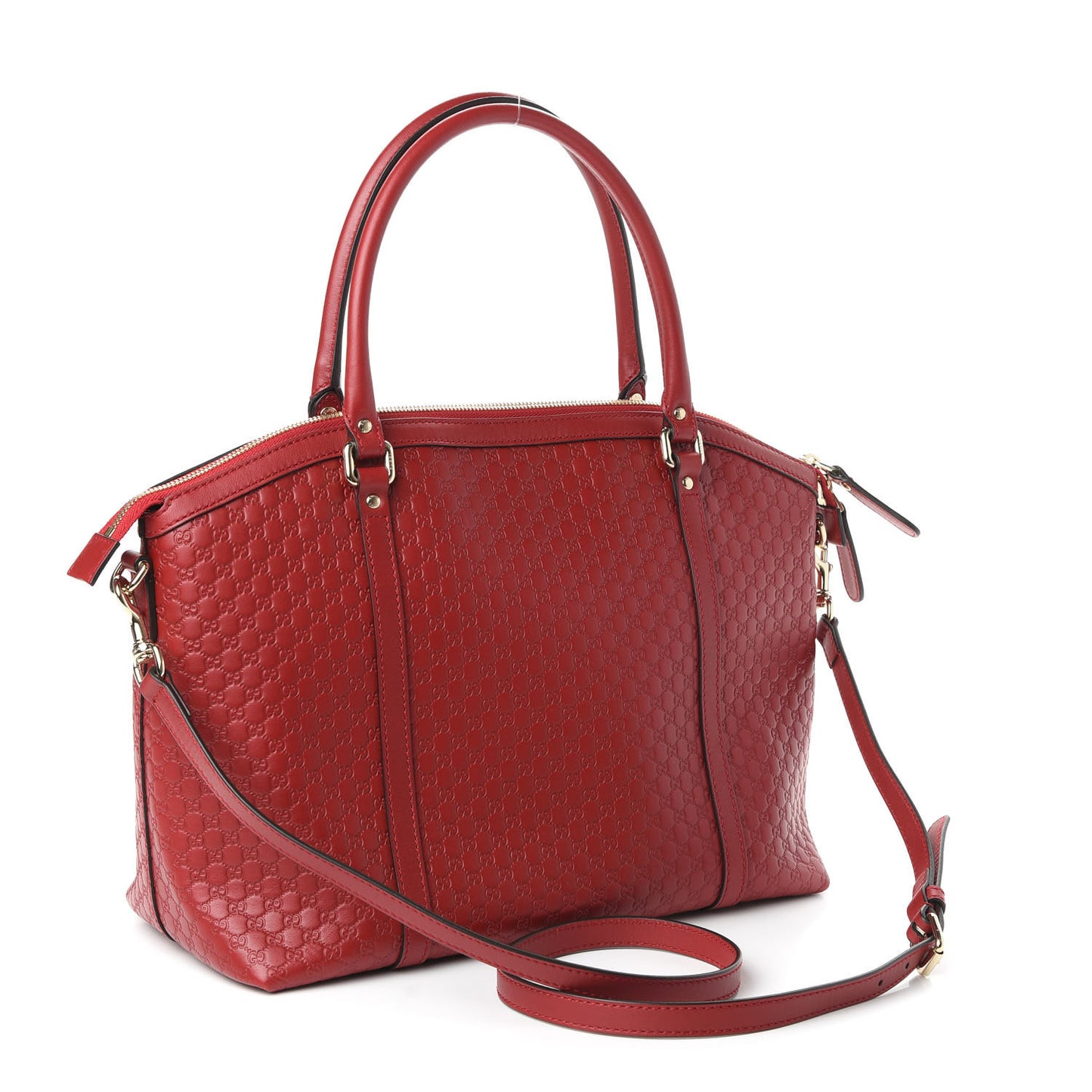 Soft Microguccissima Dome Satchel Red