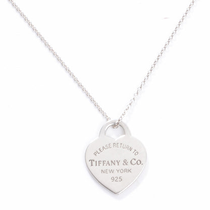 Tiffany Sterling Silver Small Return to Tiffany Heart Pendant Necklace 1 of 4