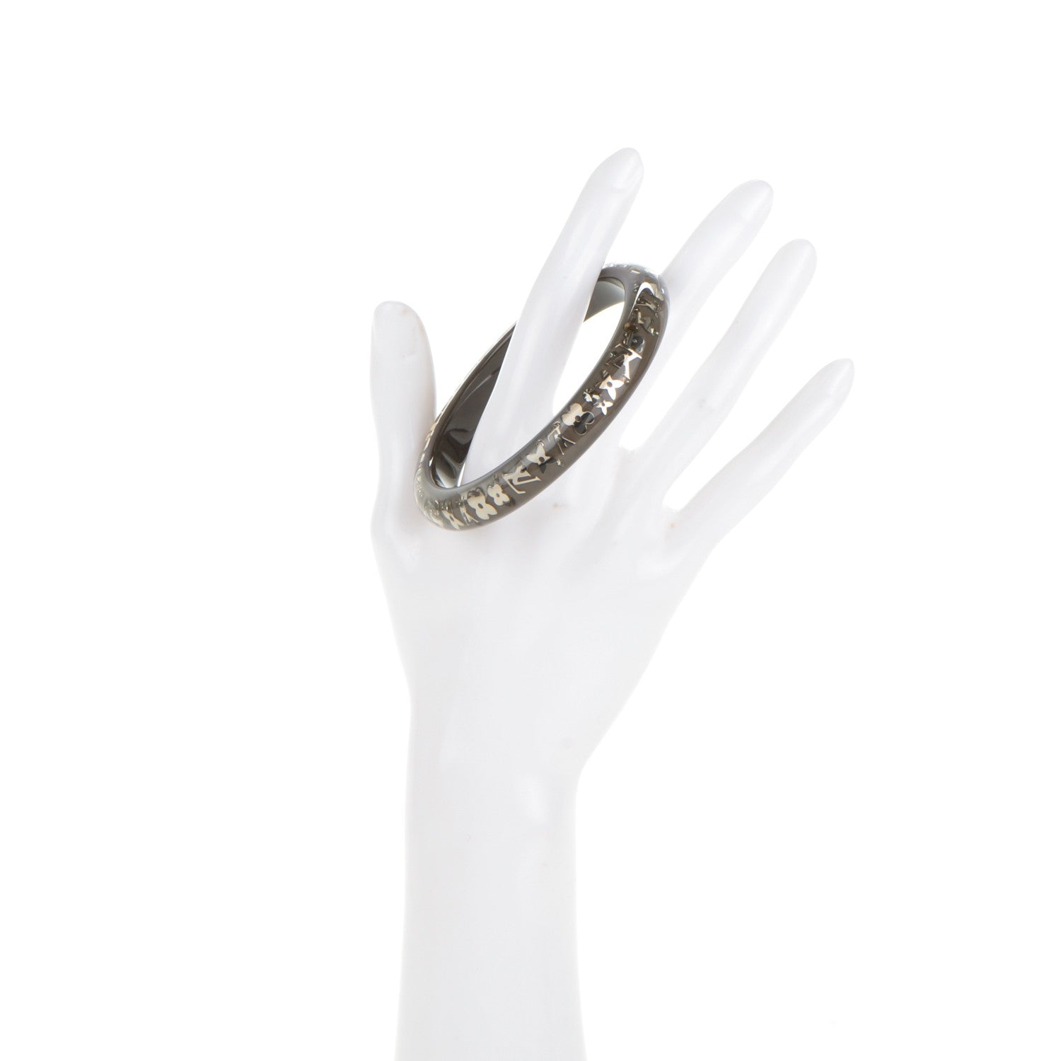 Louis Vuitton Resin Swarovski Medium Inclusion Bracelet PM Grey 2 of 4