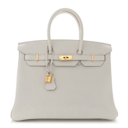 Hermes Togo Birkin 35 Gris Pale 1 of 12