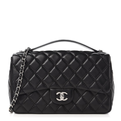 Chanel Lambskin Quilted Jumbo Easy Carry Flap Black 1 of 11