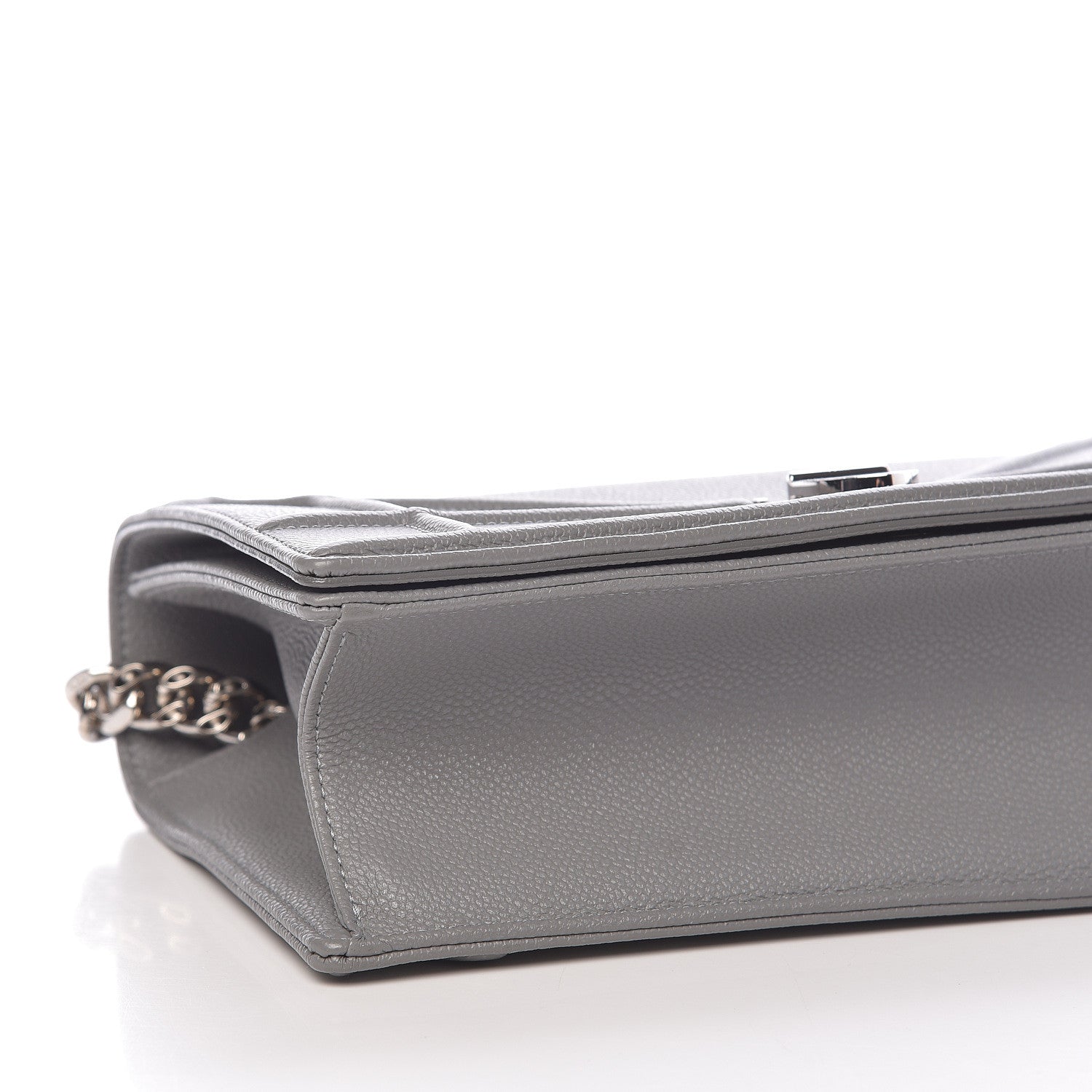 Christian Dior Grained Calfskin Medium Diorama Flap Bag Gris 9 of 11
