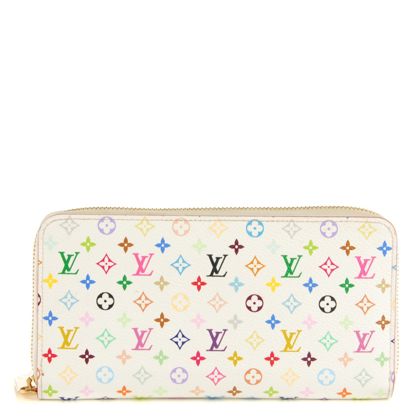 Monogram Multicolor Zippy Wallet White Litchi