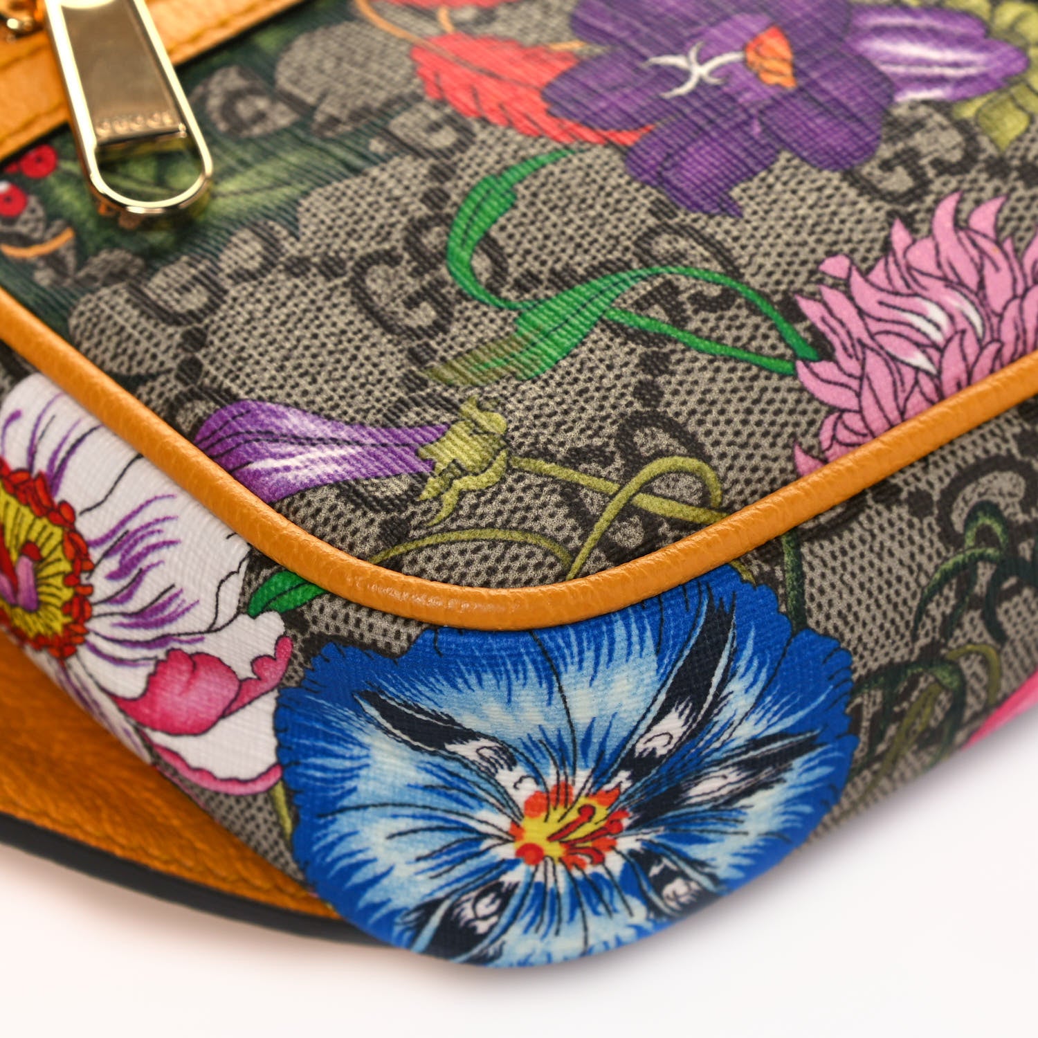 Gucci GG Supreme Monogram Flora Medium Ophidia Belt Bag Beige Multicolor Crop 9 of 12