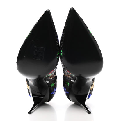 Saint Laurent Sequin Palace 105 Pumps 38.5 Black 5 of 10