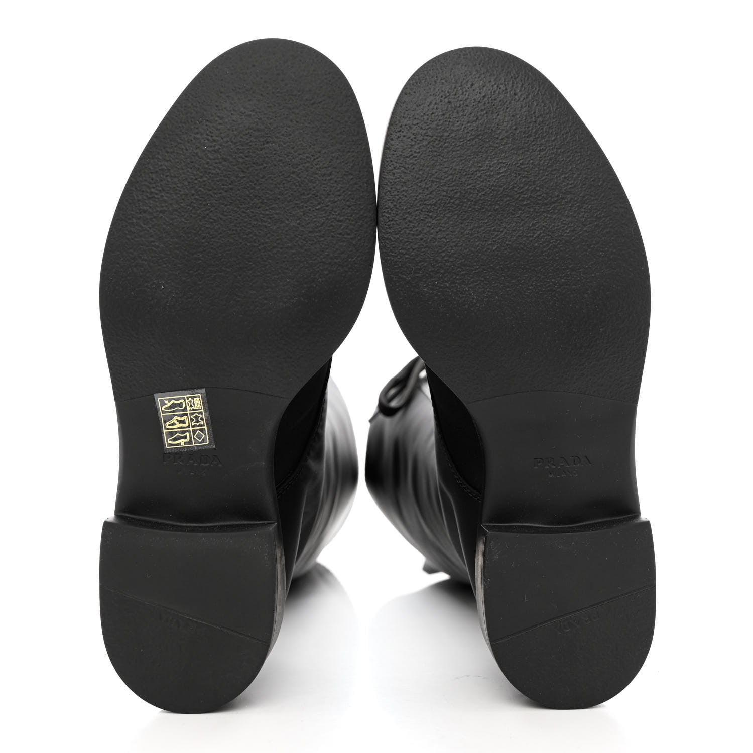 Prada Re-Nylon Spazzolato Rois Metal Triangle Logo Tall 50mm Combat Boots 37.5 Black 5 of 8