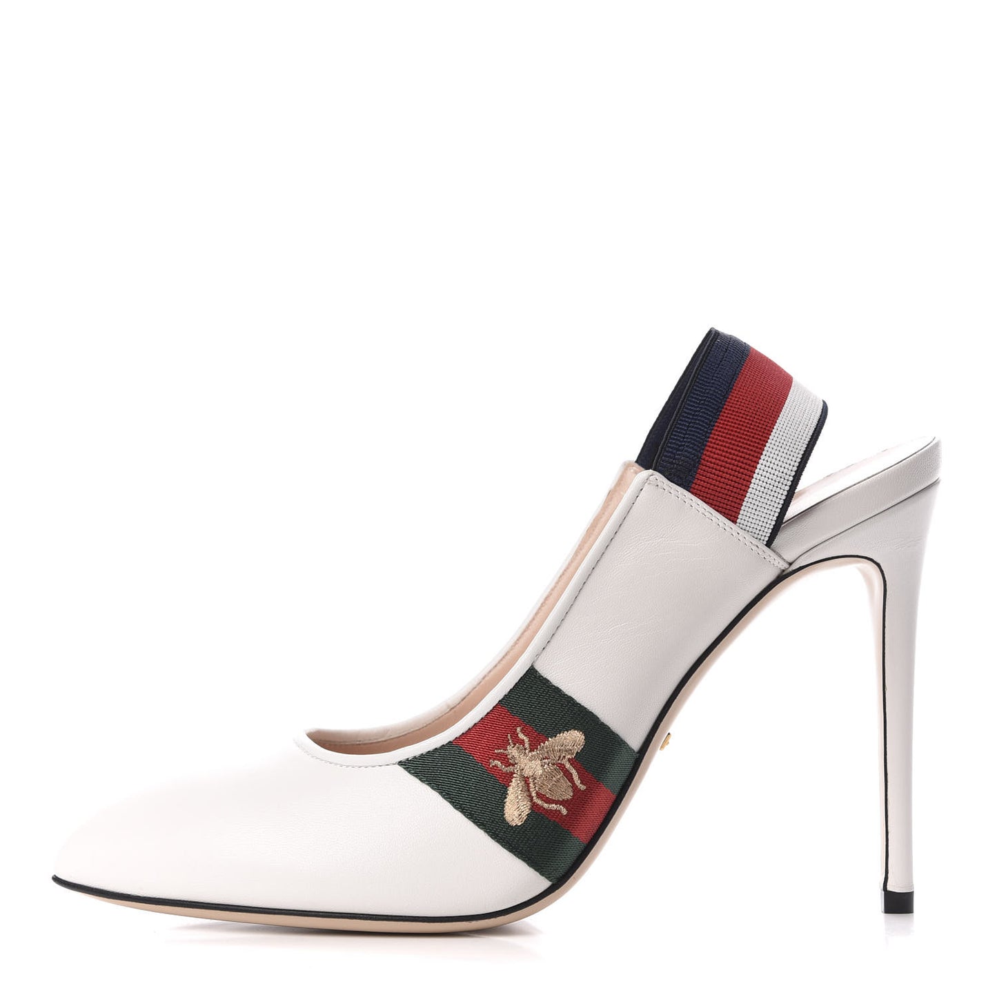 Malaga Kid Web Sylvie High Heel Slingback Pumps 41 White