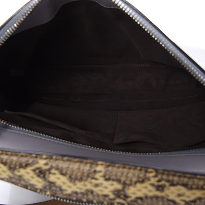 Fendi Vitello Baltico Dolce Elaphe DotCom Satchel Ardesia Grano Multicolor 5 of 9