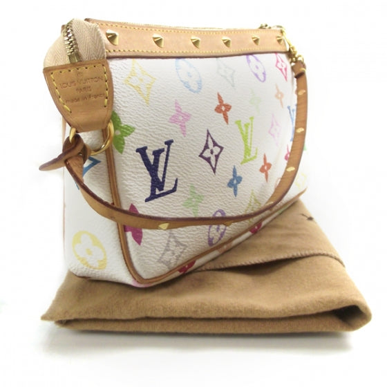 Louis Vuitton Monogram Multicolor Pochette Accessories White 3 of 10
