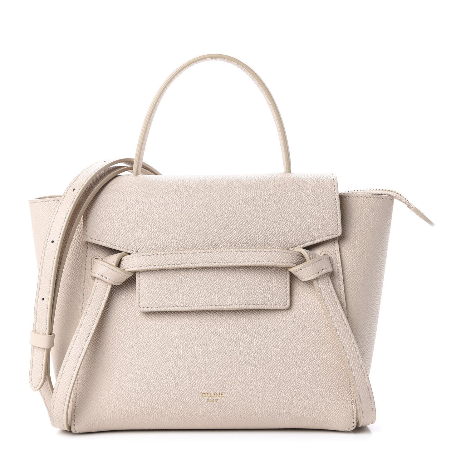 Grained Calfskin Nano Belt Bag Powder