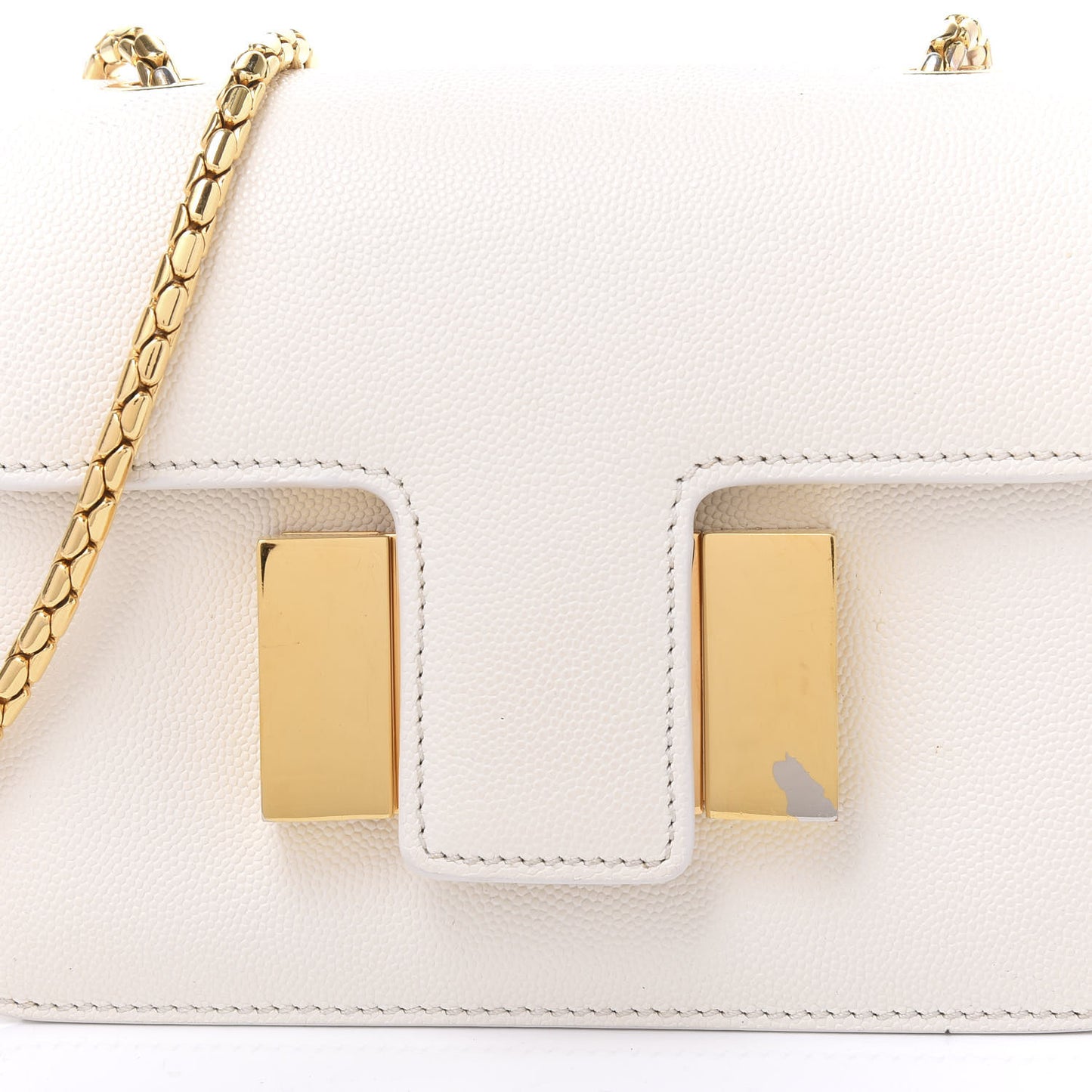 Calfskin Small Sienna Shoulder Bag Chalk