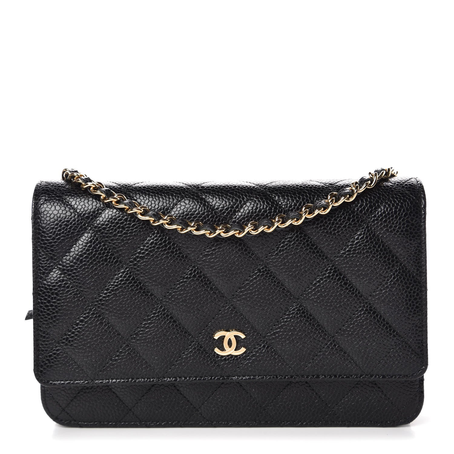 Chanel Caviar Quilted Wallet On Chain WOC Black 1 of 10
